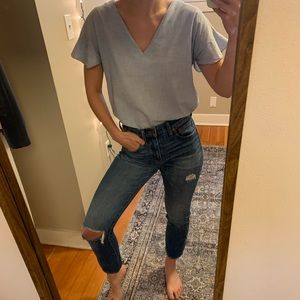 Madewell flutter sleeve blouse size small